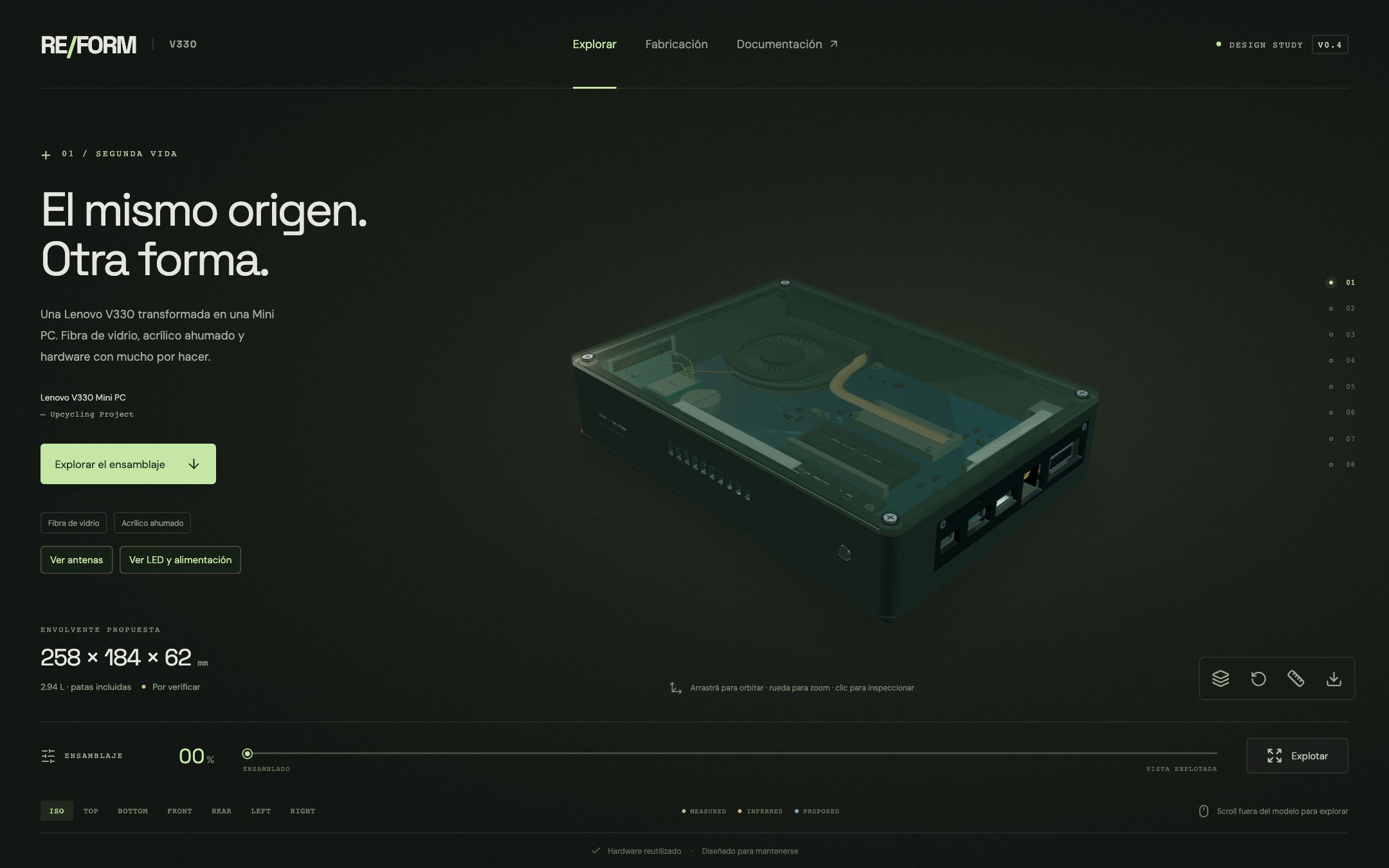 RE/FORM — A Lenovo V330 Redesigned as a Mini PC, from Board to Blueprint