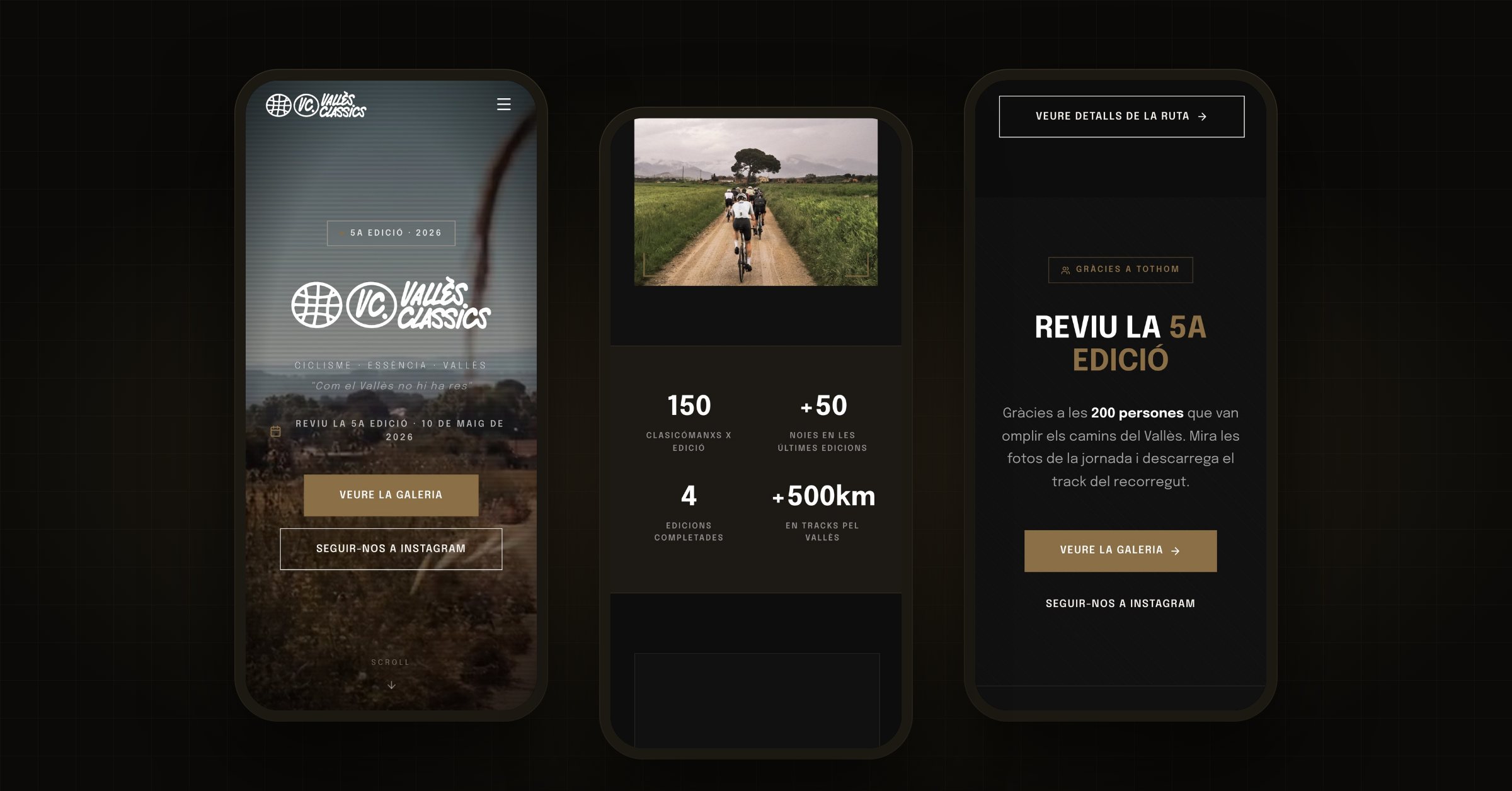 Vallès Classics on a phone: three moments of the same page