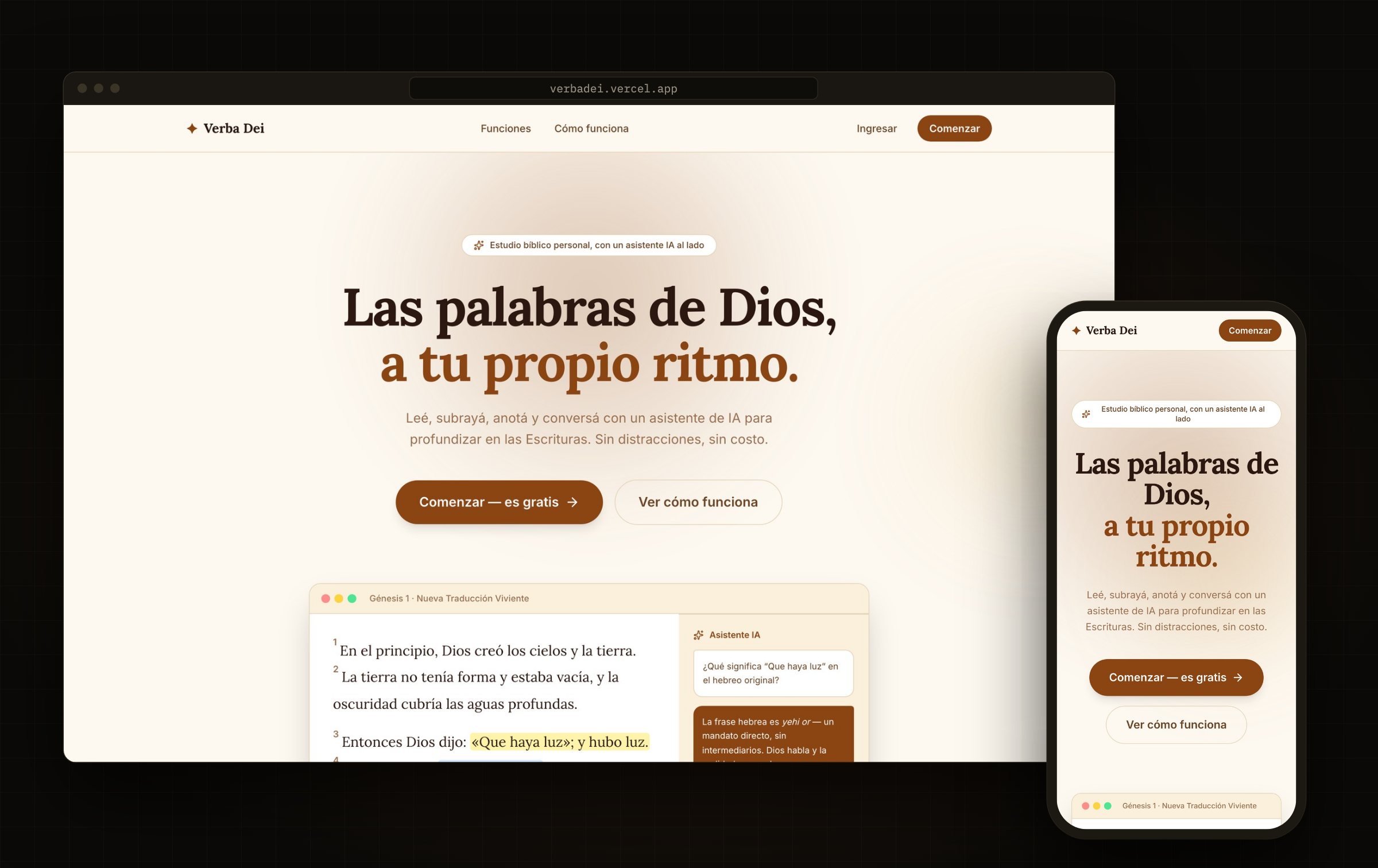 Verba Dei — Personal Bible Study with an AI Assistant Alongside